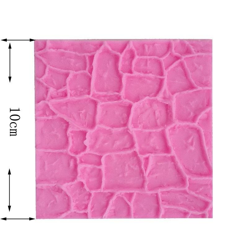 Cake Tools Dry Wall Silicone Mold Castle Stone Bark Fondant Cake Molds Mould Chocolate Kitchen Accessories