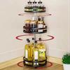 Carbon Steel Kitchen Storage Tray 360° Rotation Rotating Spice Shelf  Spice Bottle