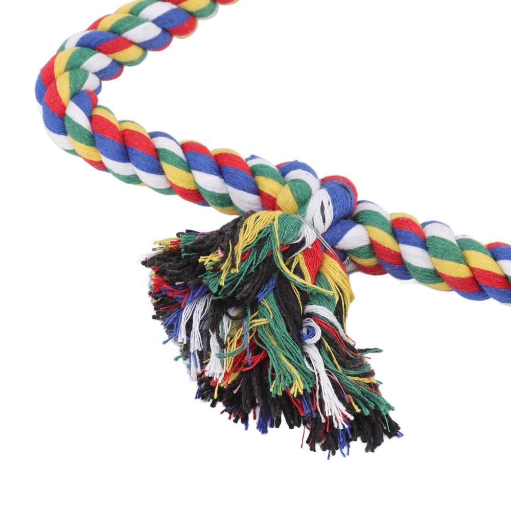 Chewing Design Rope Perch Stand Triangular Shape Colorful Parrot Toy Bird Swing Toy  For Parakeets