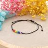 2Pcs Adjustable Rainbow Heart Bracelet Candy Color Friendship Braided Bracelet  Gifts