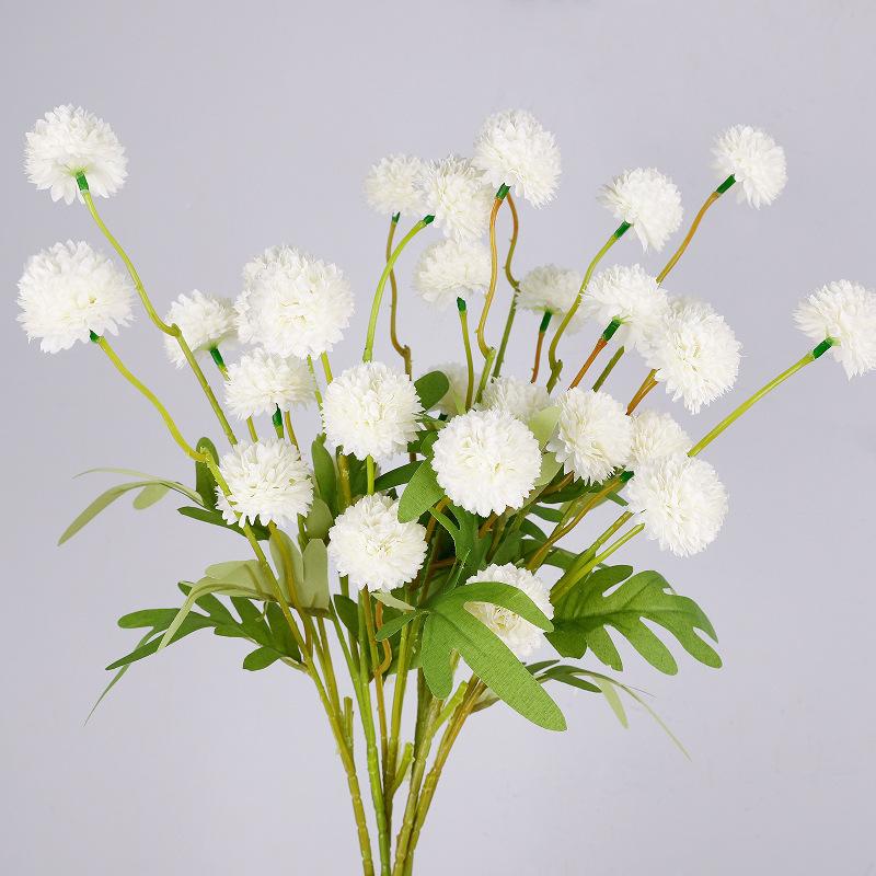 Single ball chrysanthemum home desktop photography fake flower decorative bouquet