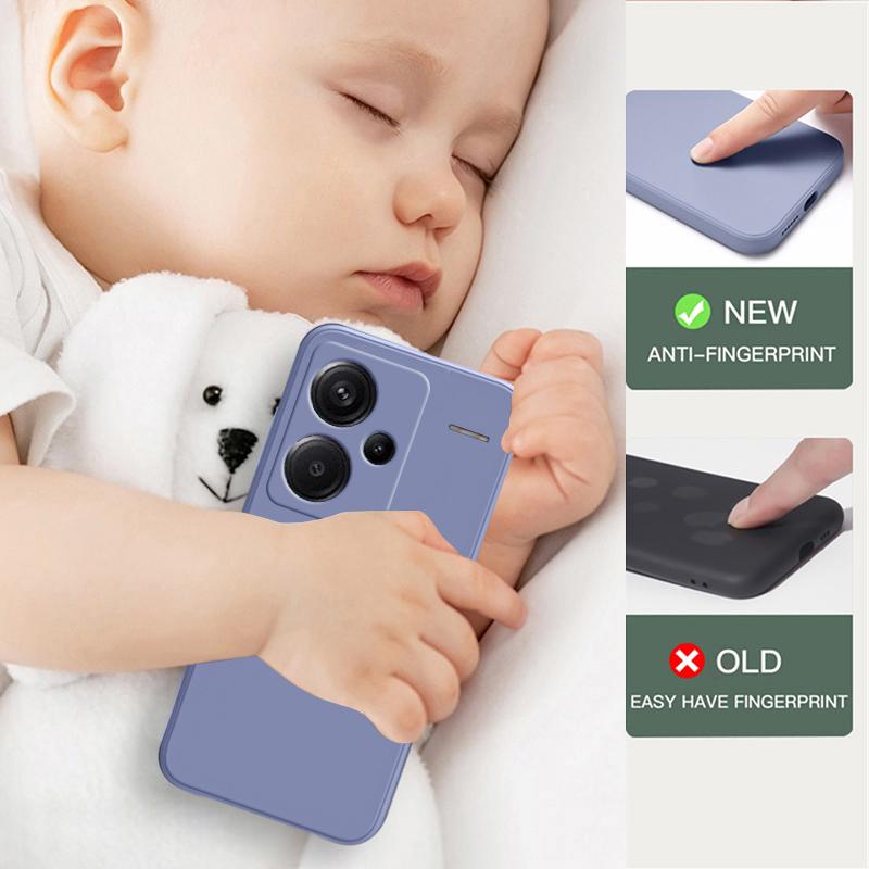 Für Redmi Note 13 Pro Plus Hülle Quadratische Flüssigsilikon Handyhülle Für Xiaomi Redmi Note 13 Note13 Pro Note13Pro Plus Weiche Rückseite