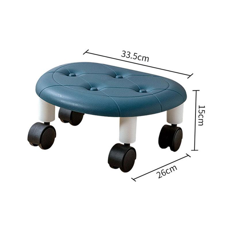 Modern Minimalist Plastic Low Stool Wheeled Quiet Easy Organize Small Chair Hallway Ottoman Living Room Bedroom Home Furniture