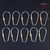 10/20/30Pcs D Type Locking Carabiner Screw Gate Multipurpose D-Ring Anti Lost Clip For Outdoor Hiking Camping And Keychain Use