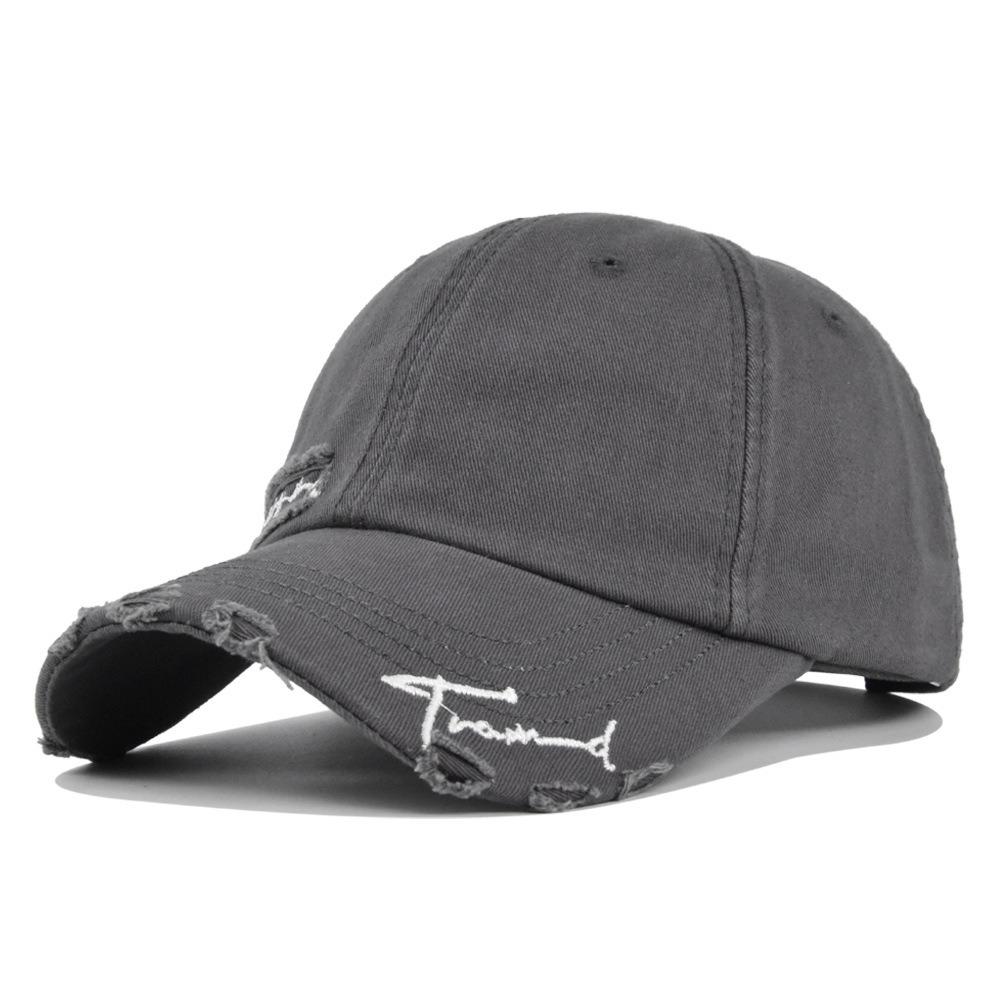 Washed Cotton Baseball Cap Wide Brim Embroidery Hat Versatile Trend Hat Unisex