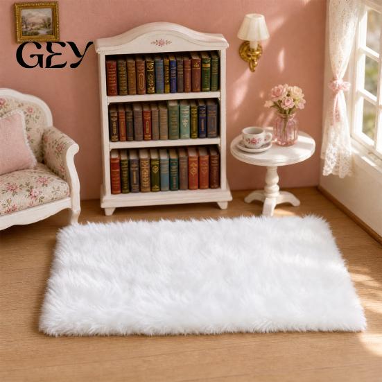 Mini Floor Mat Dollhouse Carpet, 1:12 Scale Miniature Plush Round Rug, Tiny Rug for Doll House Flooring Accessories, Micro Landscape Decoration