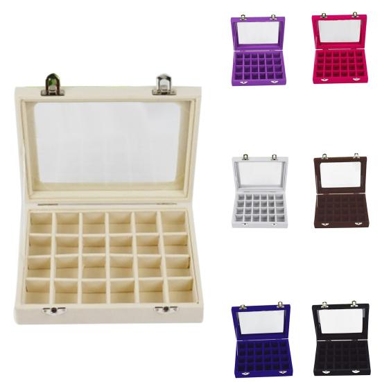Holder Case Lightweight Portable Women Mirrow Compact Jewelry Holder Case for Brooch