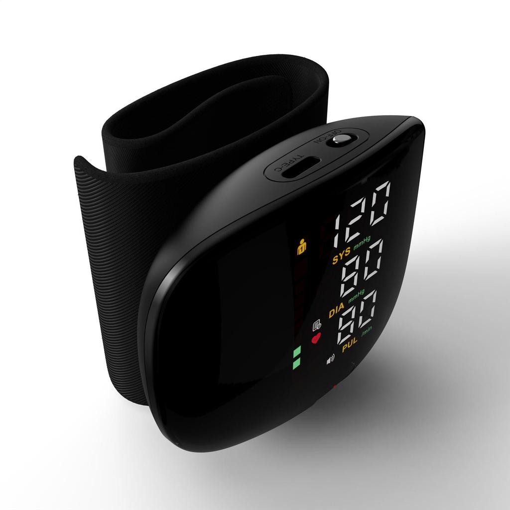 Wrist Blood Pressure Monitor for Home Use - Elderly Friendly, Rechargeable, Voice-Activated