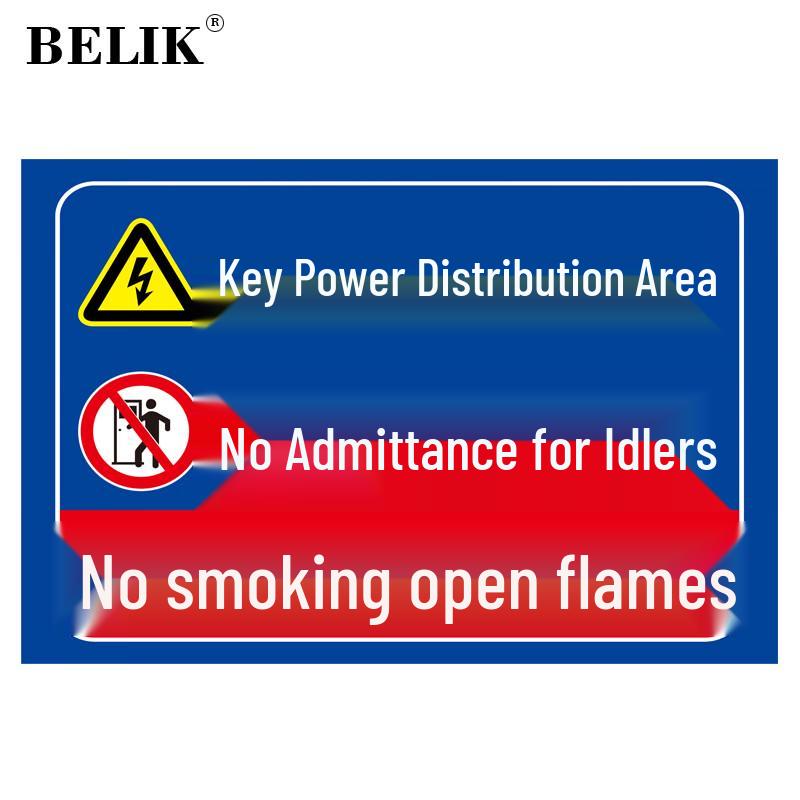BELIK  No Entry  Electrical Safety Warning Sign 30x40 CM
