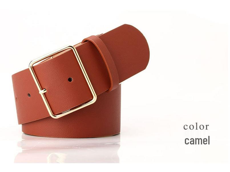 

Минималистичный джинсовый пояс-корсет: Женский универсальный широкий пояс и кожаное декоративное пальто. 105 cm верблюд