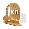 Eid Mubarak Countdowns Calendar Decorative Wooden for Centerpiece