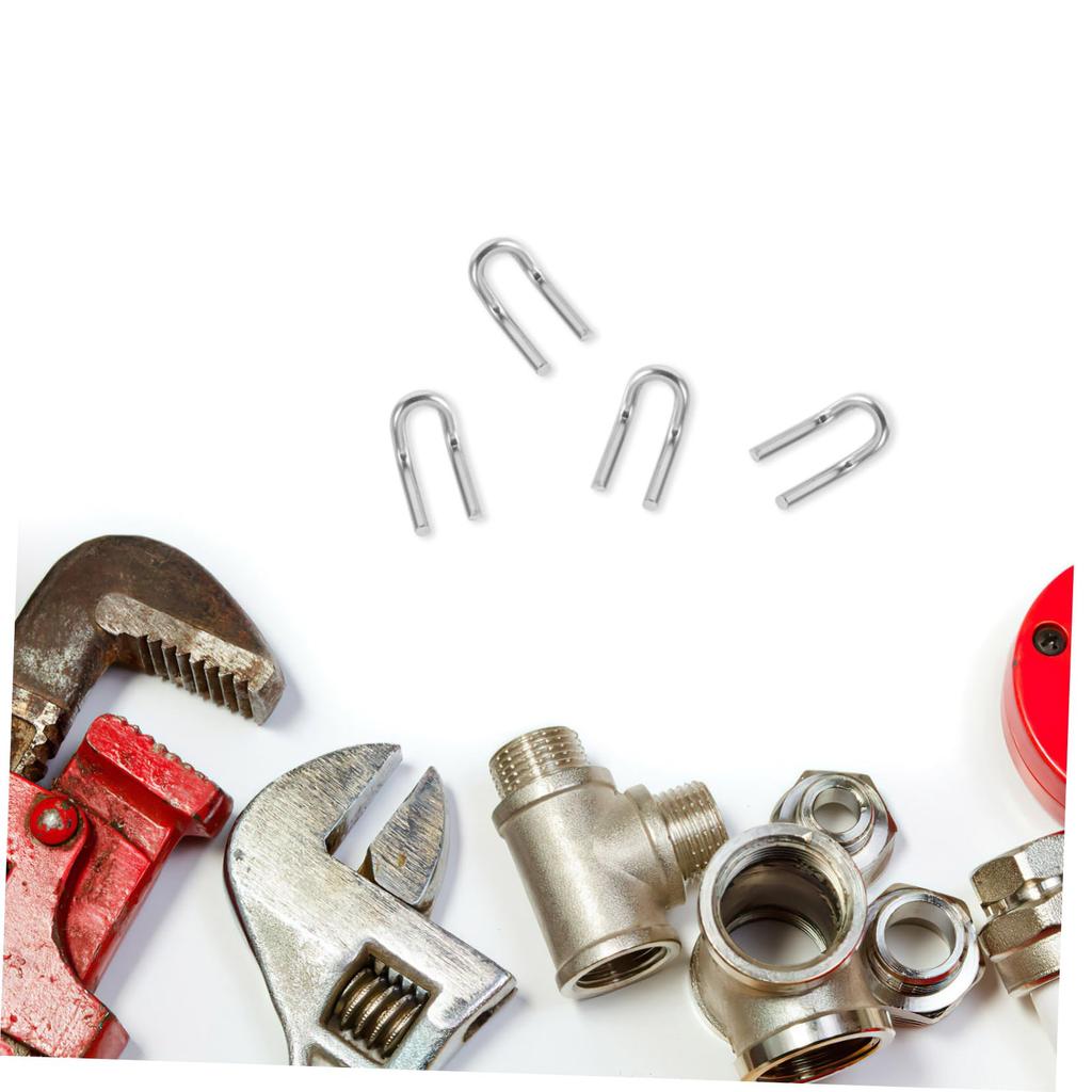 PAMINGONO 4 Pcs Stainless Steel Motorcycle Spring Hooks U-Shaped Fasteners for Improved Performance