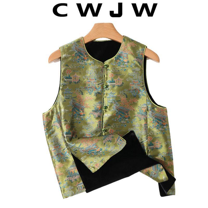 

Этнический жилет с новой пряжкой, жаккардовый жилет, женская одежда нового дизайна, модная и высококлассная M [Recommended below 50kg]