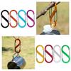 Aluminum Alloys S Shaped Carabiner Double Snap Hook AntiTheft Backpacks Buckle