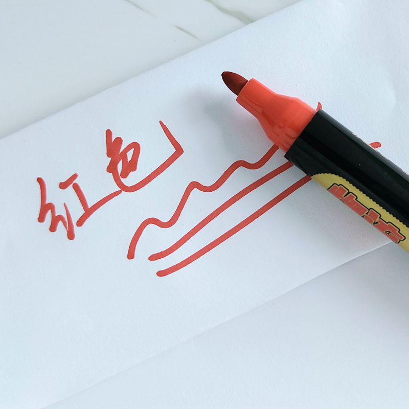 Large Capacity 10-Pack Single Round-tip Marker Pens for Line Marking and Journals