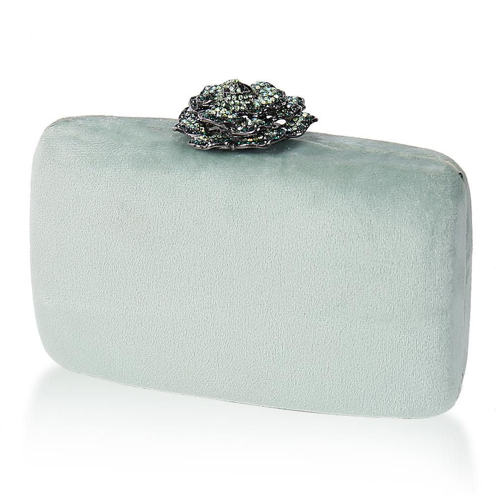 Diamanten Blume Samt Abendtasche Damen Neu Elegant Kette Bankett Kleid Clutch Tasche Damen Hochzeit Abendessen Party Box Kleine Geldbörsen