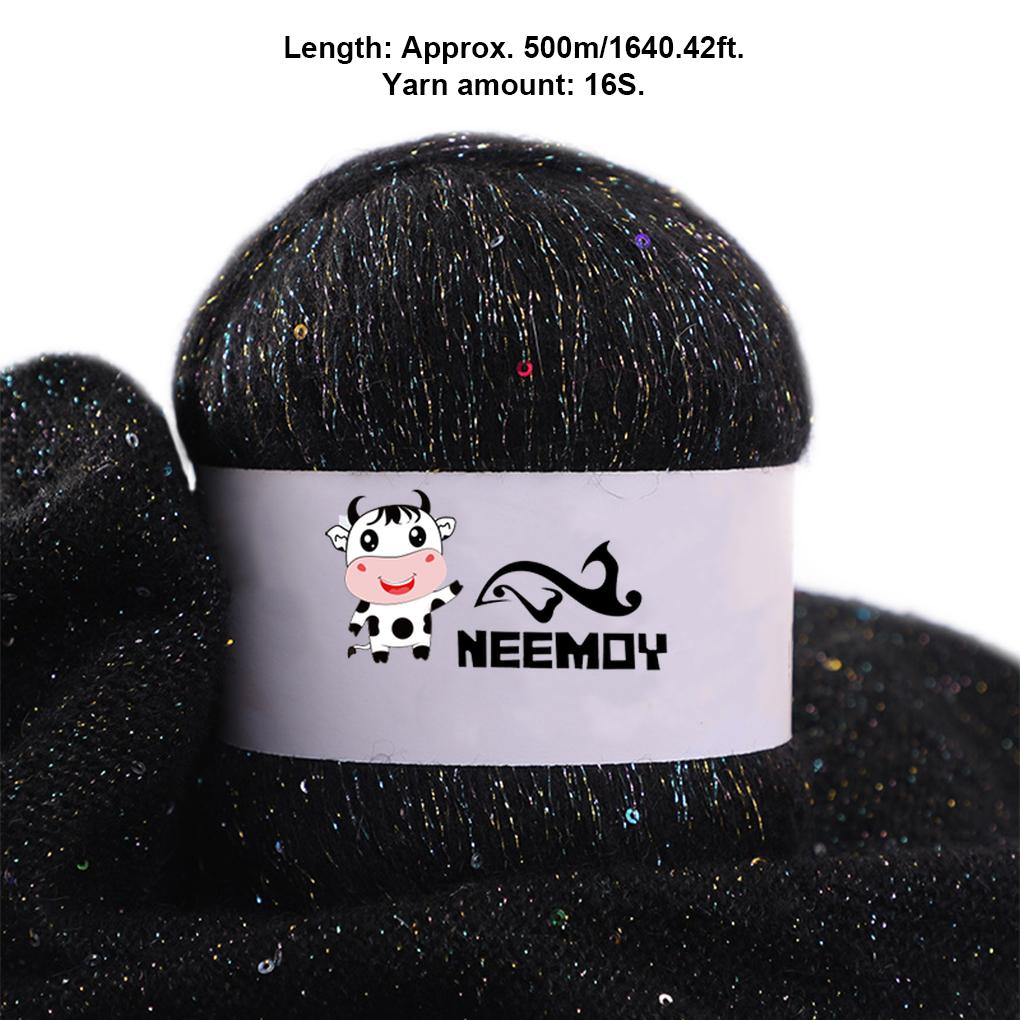 50g Beaded mohair Summer Ice Silk Mercerized Yarn Special Sequin Yarn DIY Hand Woven Rag Doll Knitting Wool Blanket 23 Colour