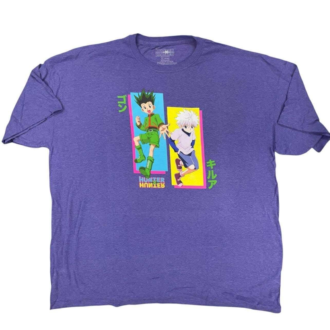 Hunter x Hunter Anime T Shirt Gon Killua Purple Graphic Tee Mens 3XL NEW XL