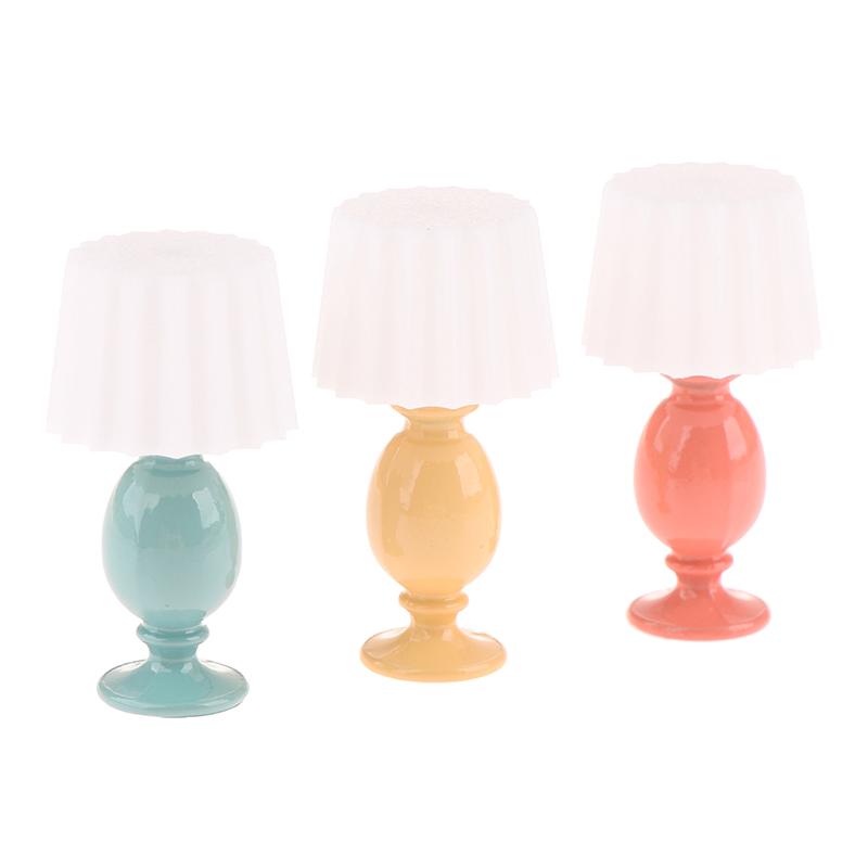 1:12 Dollhouse Miniature Desk Lamp Study Model Dollhouse Furniture Decoration Micro Scene Light Ornament Pretend Play Toys