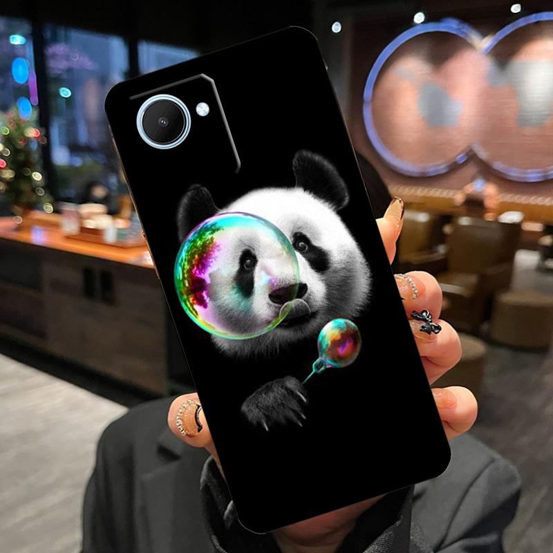 Cartoon Cute Panda Bear Case For Realme 12 Pro Plus 11 13 14 15 GT6 GT7 Pro C55 C51 C53 C25 C63 C61 C65 C67 C71 C75