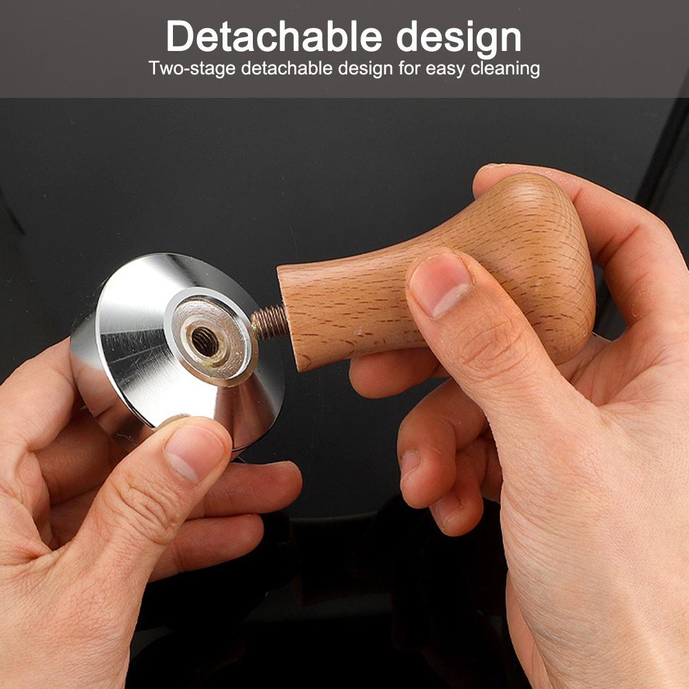 Espresso Tamper 51mm Wooden Handle Coffee Tamper Household Coffee Tampers Accessories Tools For 51mm Portafilters
