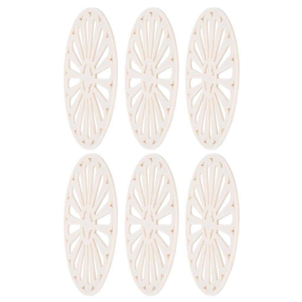 6 ks Podložka pod sklenici Kulatá Zesílená Kreativní Izolační podložka Kuchyňská Stolní podložka Domácí potřeby Béžová