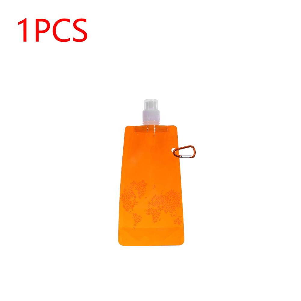 Soft Flask Bottle Water Bag Portable Ultralight Foldable Water Bag Drink Water Bottle Water Bag Running Camping Hiking оранжевый