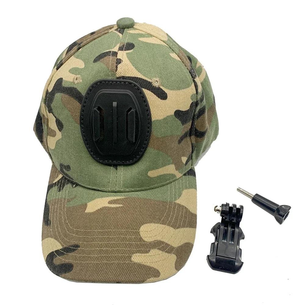 Baseball Cap with Action Camera Bracket Mounting Bracket for Gopro Hero 12 11 10 9 8 7 6 5 4 3 insta360 x3 x2 Eken SJCAM DJI