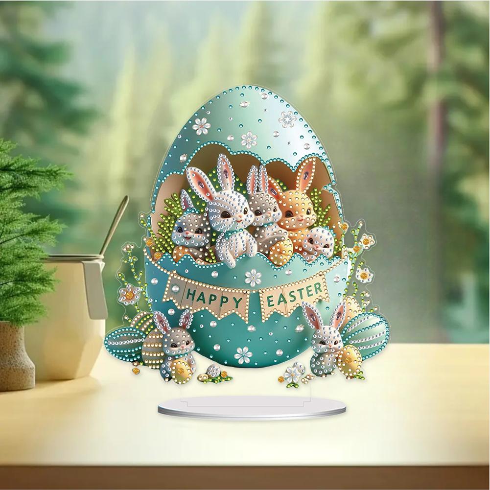 עץ ביצי פסחא בצורה מיוחדת ערכות אמנות יהלומים לשולחן העבודה 5D DIY אמנות יהלומים קישוטי שולחן ציור יהלומים קישוטי שולחן עבודה