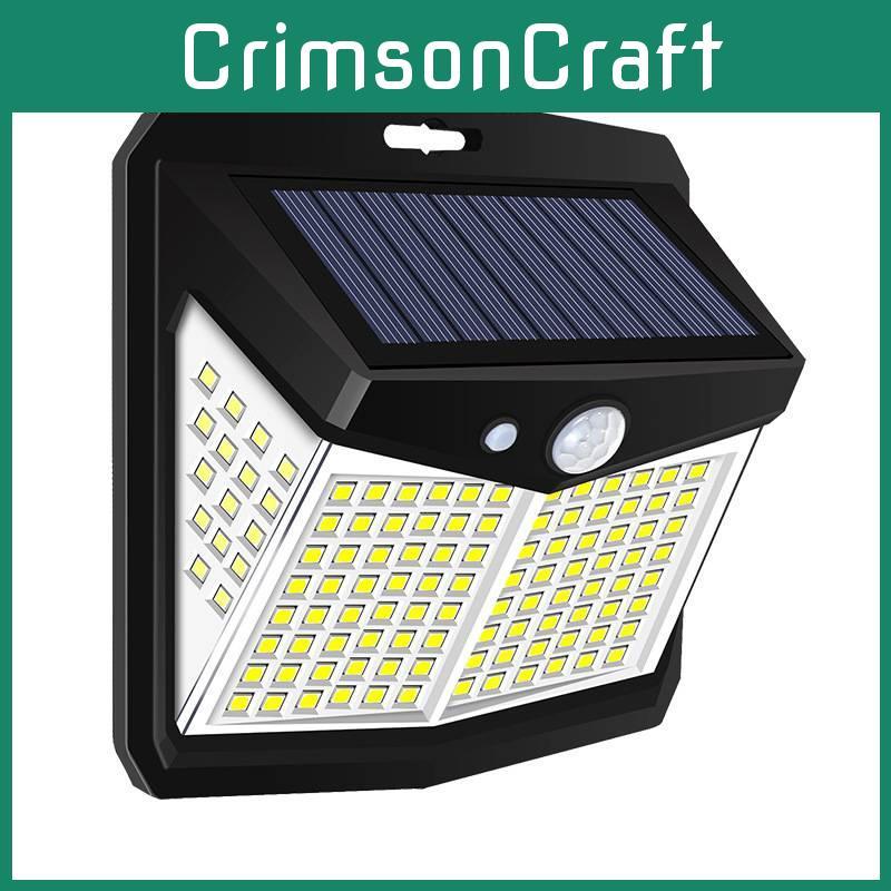 Wireless Solar Outdoor Powered Human Body Induction Lamp 128 Led Use Courtyard