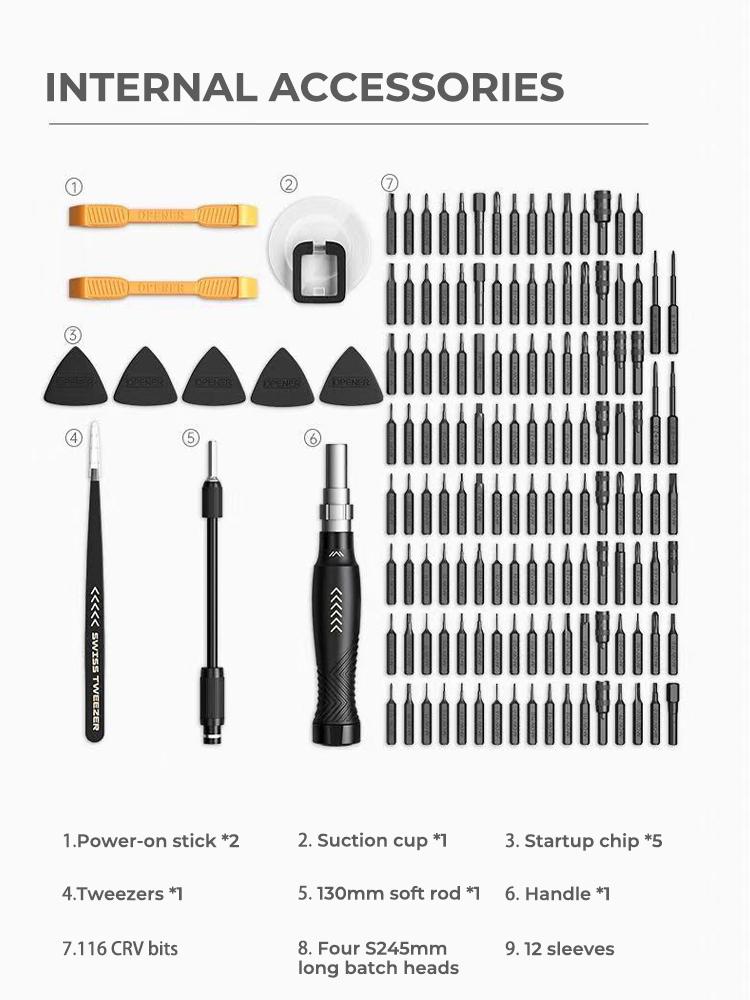 145 In 1 Precision Screwdriver Set Hex Phillips Magnetic CR-V Bits For iPhone PC Professional Repair Hand Tools
