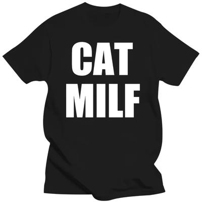 Vicces Macskás Milf Pólók Emo Nyári Stílusú Grafikus Pamut Utcai viselet Rövid ujjú Humoros Idézet Ajándékok Póló Férfi Ruházat