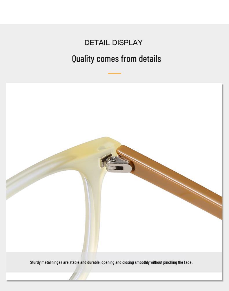 Unisex Ultralight Square Anti-Blue Light Glasses Frame, Non-Prescription with Myopia Lens Option