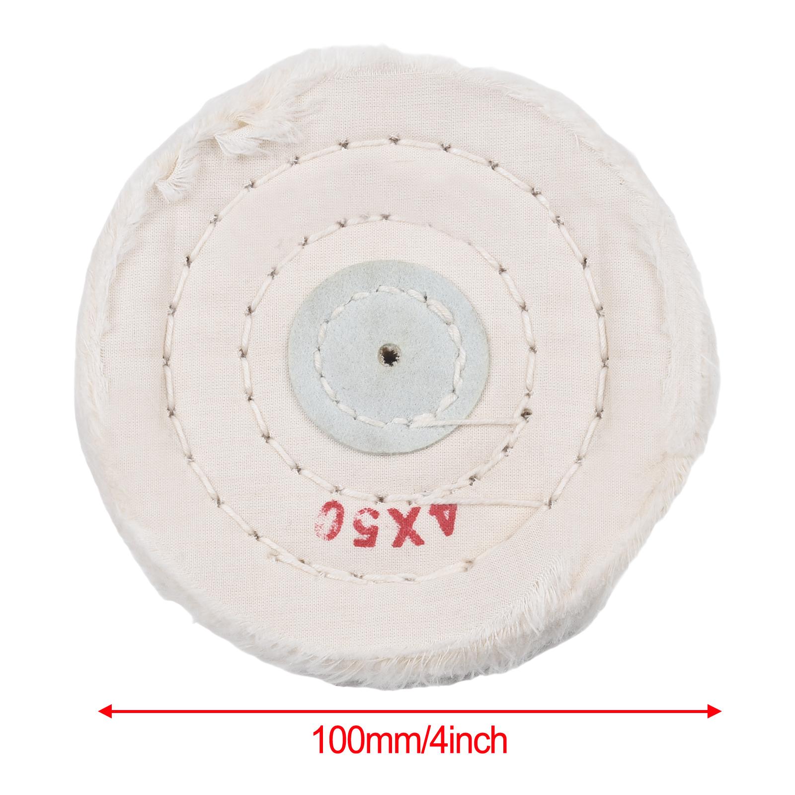 

4in Polishing Buffing Wheel Cotton Lint Cloth Jewelry Mirror Polishing Wheel 50 Layers Abrasive Tools Polish Metal Stone Glass білий