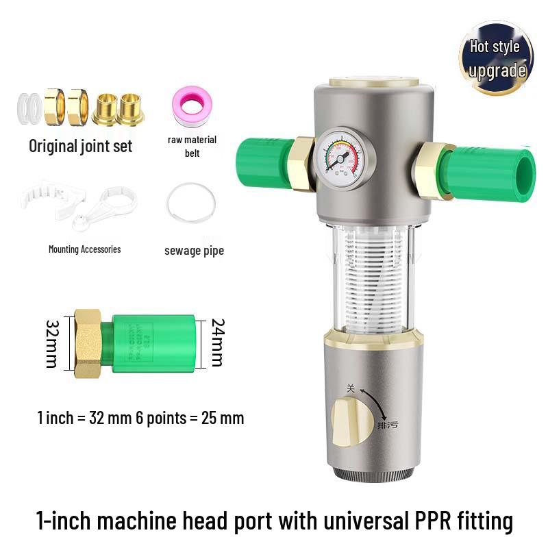 Universal Pre-filter Water Purifier with Central Backwash for Household Use