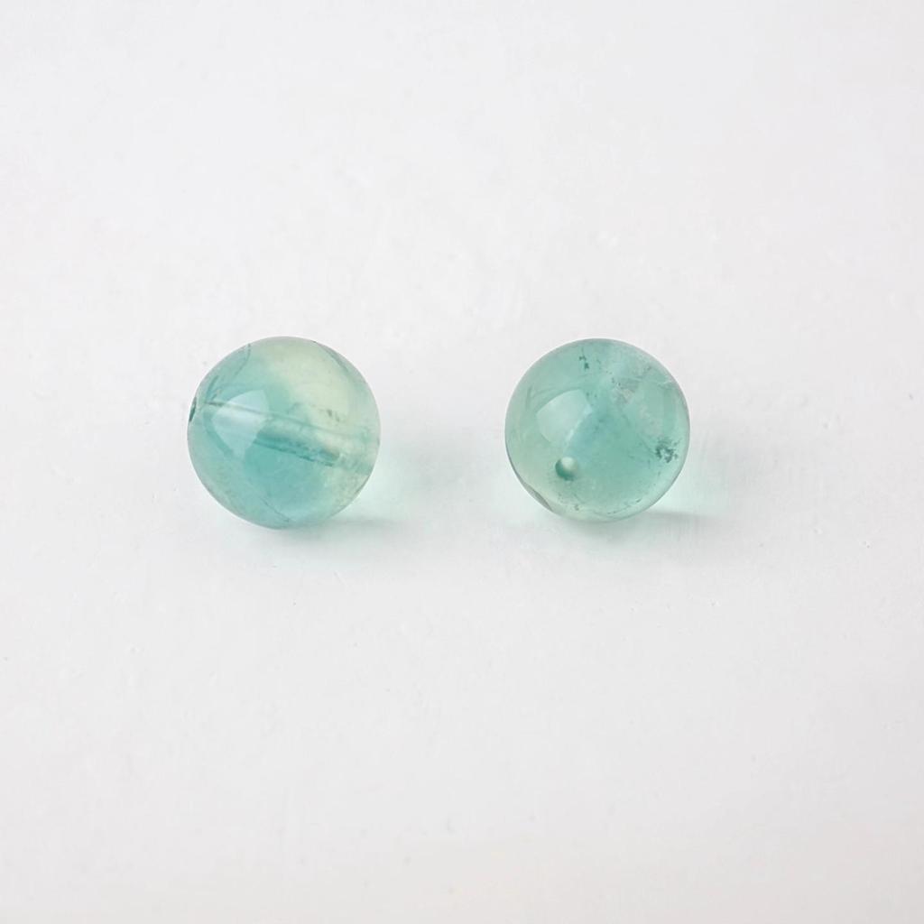 Green Fluorite 10mm Loose Bead Bracelet & Multi-Color Fluorite Earrings for Women - DIY Handmade Jewelry