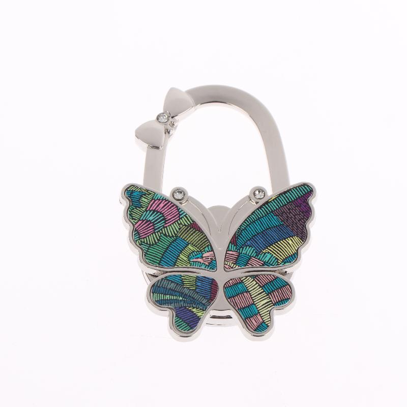 Portable Foldable Fashion Butterfly Purse Bag Table Hook Holder For Student Handbag Hanger For Home Decoration Desk Hook