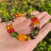Buddhism Luck Wealth Bracelet Colorful God of Wealth Beaded Bracelet Feng Shui Bracelet  Women