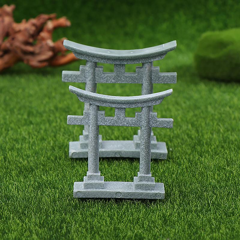 Torii Gate Aquarium Decor Miniature Ornamenttank Garden Shrine Shinto Landscape Sandstone Micro Decoration Simulation