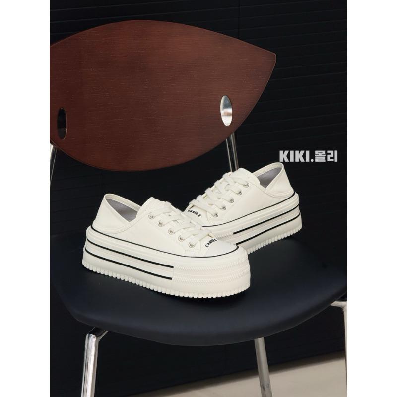 

Summer thick baseplate shoes women s trendy new cloud muffin two wear cowhide breathable casual sports shoes women 40 бежевый