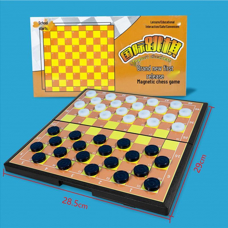 Set de șah magnetic All-in-One: Șah Aeroplan, Gomoku, Go, Xiangqi, Dou Shou Qi, Dame, Șah Militar - Jucărie Educativă pentru Copii