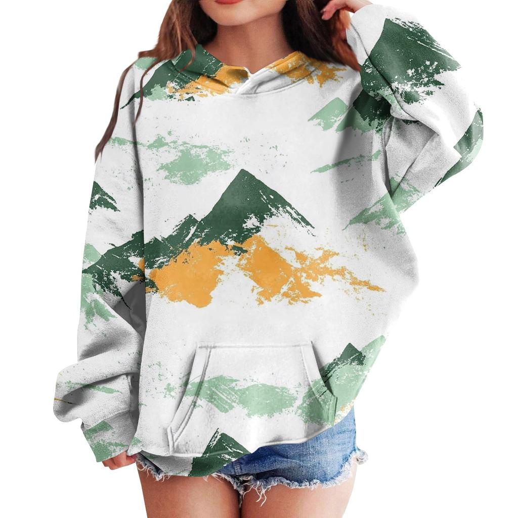 Sweatshirts For Teen Girls Hoodies Long Sleeve Drawstring Pullover Cute Oversized Hoodie