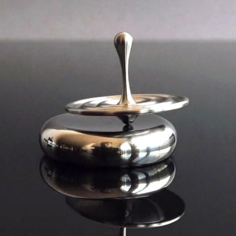 Water Drop Hand-Twisted Fingertip Gyro Stainless Steel Metal Desktop Magical Gyro Toy Children's Rotating Decompression Toy