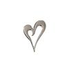 Simple Heart-shaped Brooch, Unique and High-end, Retro-style Suit Brooch, Clothing Accessory, Men's Pin