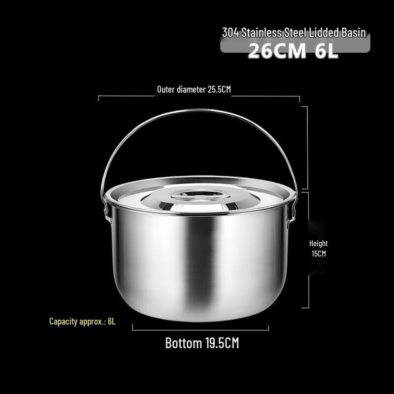 Premium 304 Stainless Steel Covered Mixing & Storage Bowls