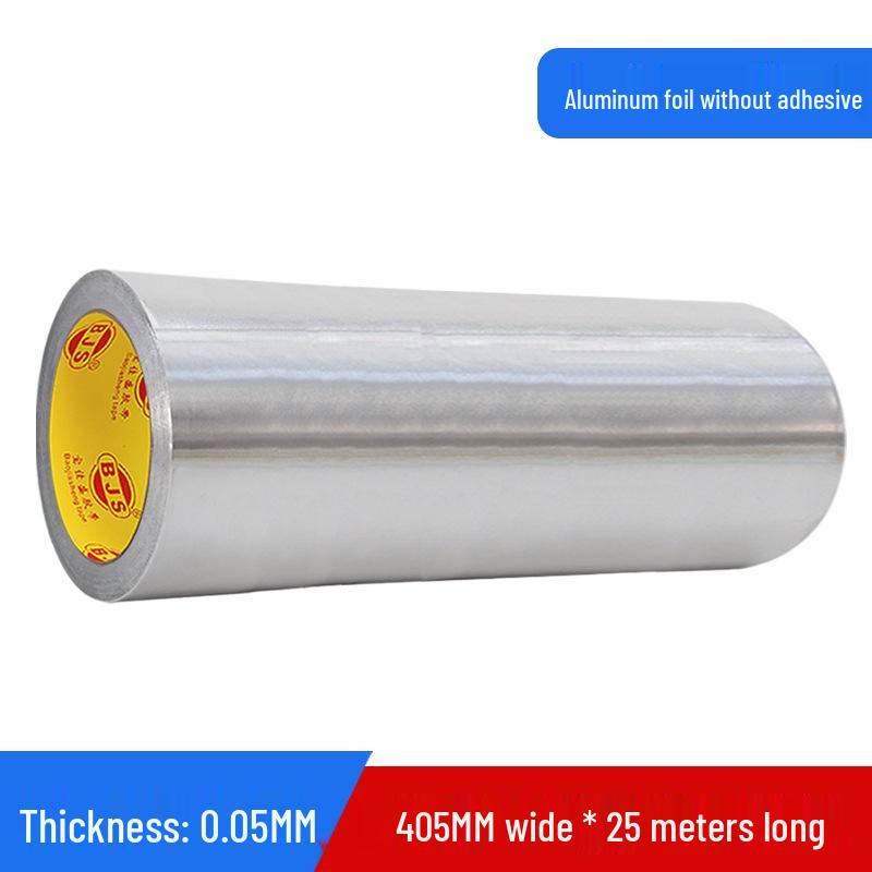 

Jumbo Roll Aluminum Foil Tape 0.02-0.1MM, Pure Non-Adhesive Tin Foil for Industrial Use