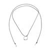 Minimalist Hollow Out Circular Pendant Long Necklace Ins Style Fashionably Simple Pendant Necklaces Charm Jewelry Party Gift