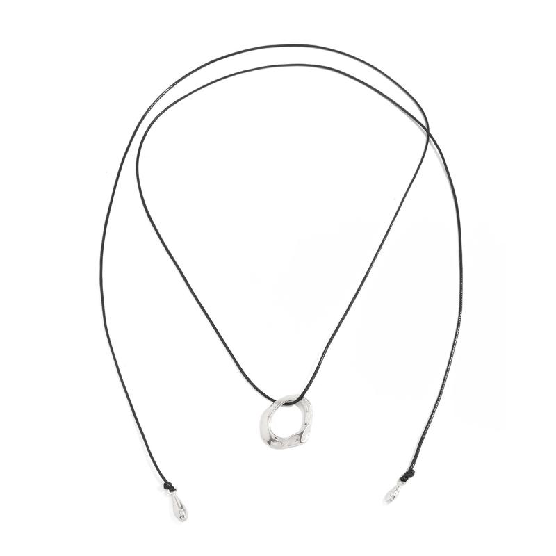Minimalist Hollow Out Circular Pendant Long Necklace Ins Style Fashionably Simple Pendant Necklaces Charm Jewelry Party Gift