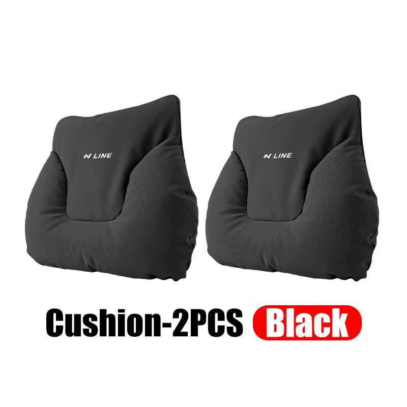 Car Neck Pillow Headrest Protector Lumbar Support Backrest Cushion For Hyundai N LINE i30 i20 Sonata Accent Tucson Elantra Azera