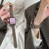 High Quality Leather Loop For Apple Watch Band Women 11/10/9/8/7/6/5/4/3/2/1 SE 38mm 40mm 41mm 42mm 44mm 45mm 46mm 49mm Strap